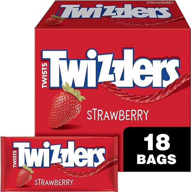 TWIZZLERS - Strawberry Flavored Licorice Style Candy Packs