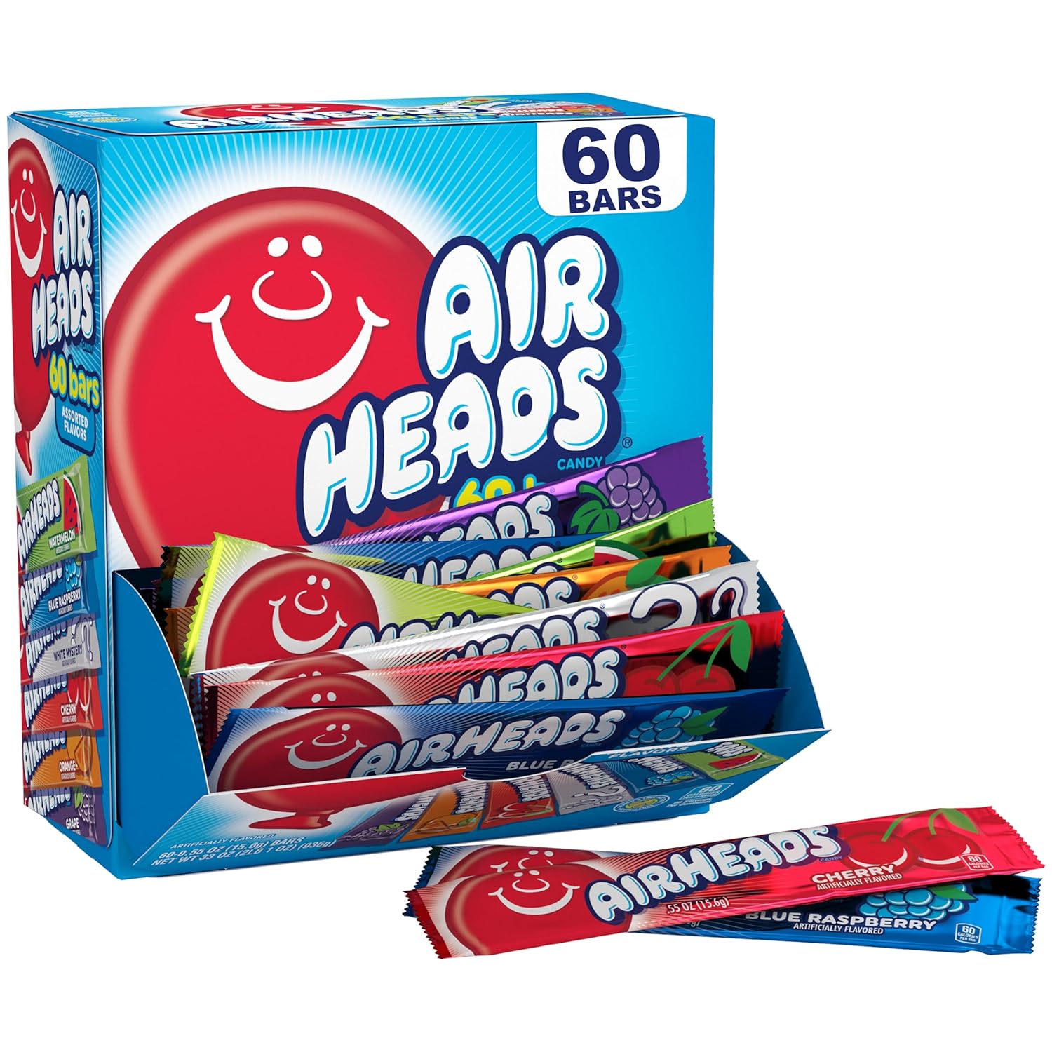 Airheads Chewy Fruit Taffy Candy Variety Bulk Box
