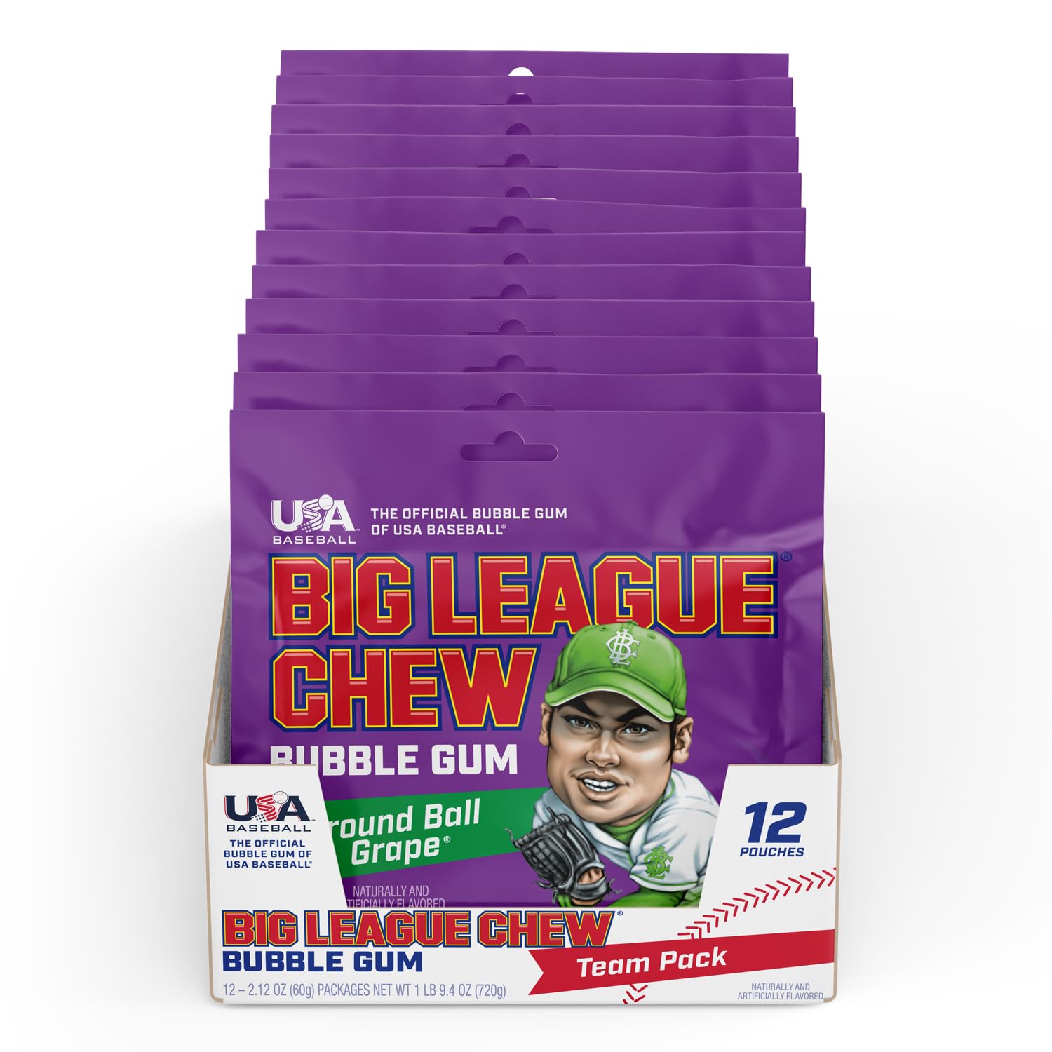 Big League Chew - Ground Ball Grape Bubble Gum