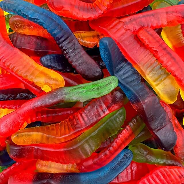 Gummy Worms Candy - Made with Real Fruit Juice