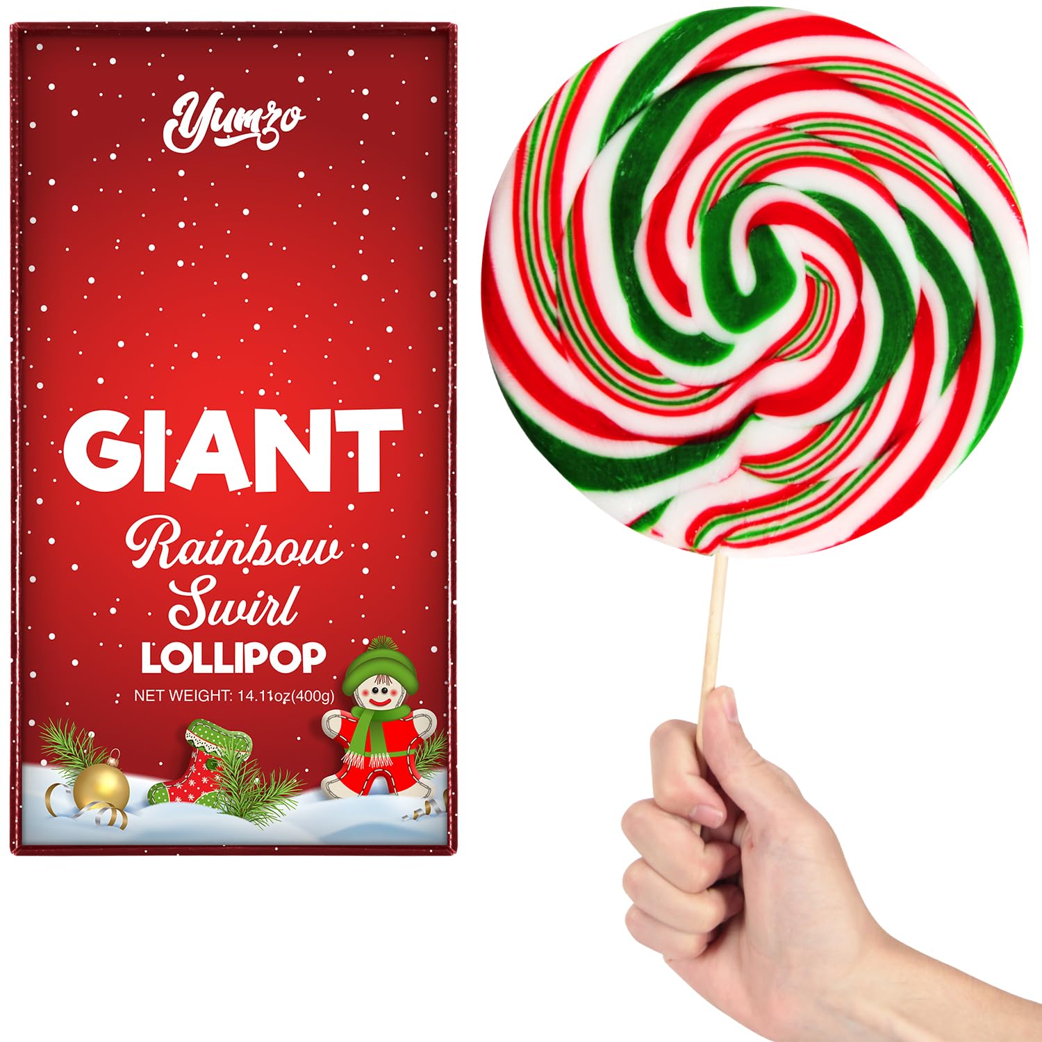 Christmas Giant Swirl Lollipop