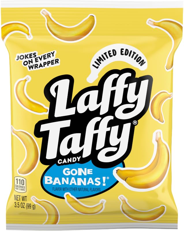 Laffy Taffy Mini Bar Bag, Banana, Chewy Taffy Candy